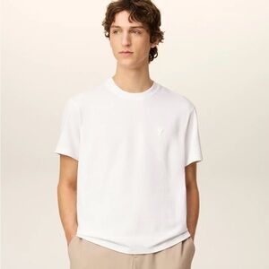 Men’s Ami Paris Shirt AMI DE COEUR T-SHIRT White Organic Cotton Tee Size XL New